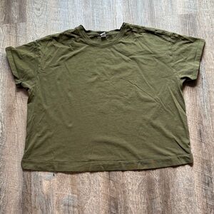 Old Navy Olive Short Sleeve Boxy Tee